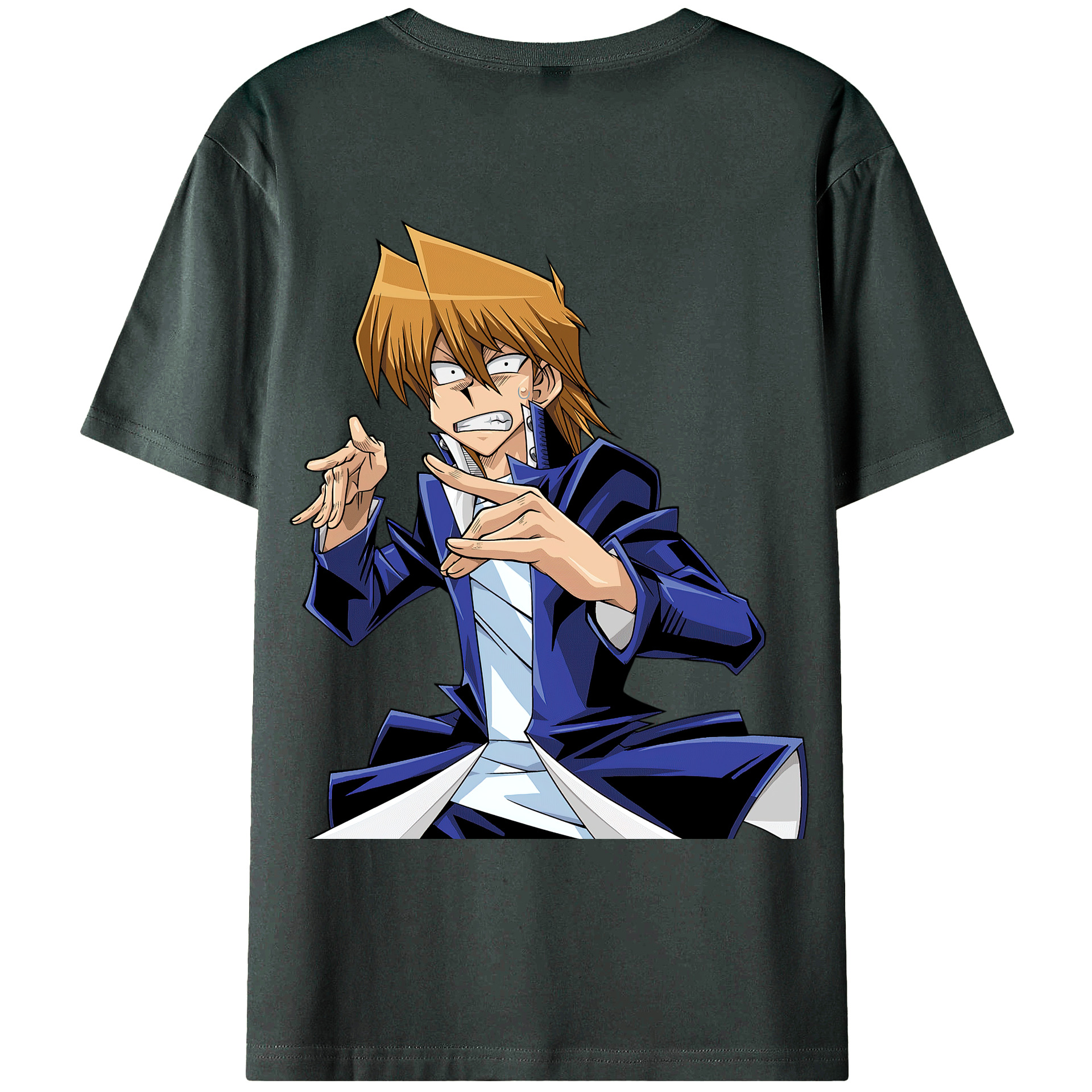 （画像用） 遊☆戯☆王 Yu-Gi-Oh! 綿100％ メンズ半袖Tシャツ（バックプリント） 通気性